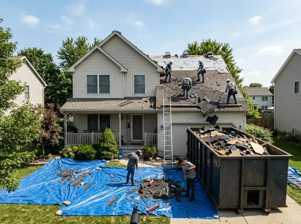 roof-replacement-debris-remova-004 — frequently asked questions, Cheapest Dumpster Rentals in Pebble Creek, FL